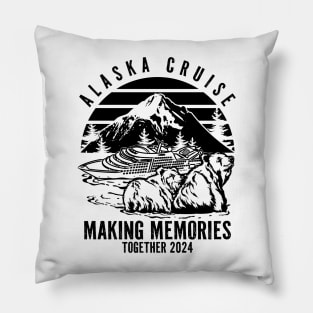 Alaska Family Vacation Trip Alaska Cruise 2024 Pillow