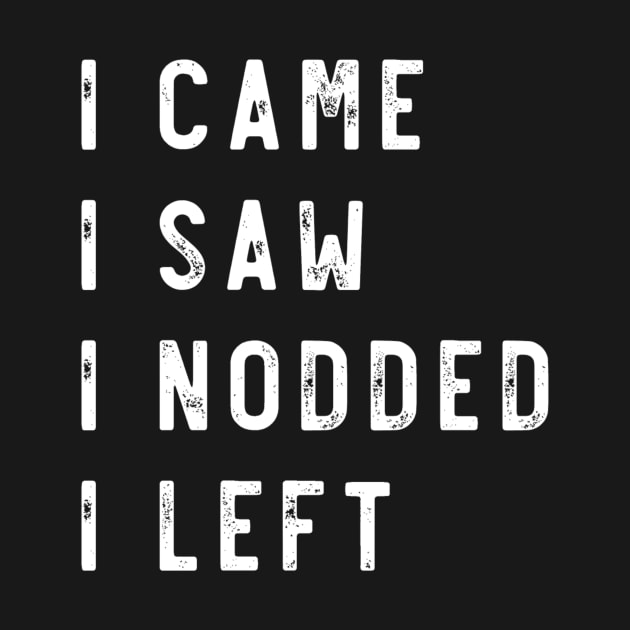 I came I saw I nodded I left by Lone Maverick