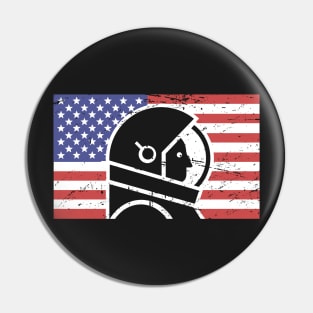 American Flag Space Astronaut Pin