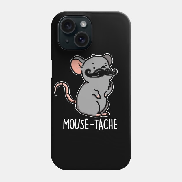 Mousetache Cute Mouse Pun Phone Case by punnybone