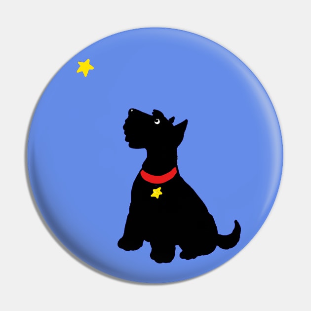 Star gazing Scottie Pin by KBMorgan