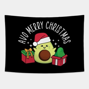 Avo Merry Christmas - Best Gift for people who are vegan and loves avocado, fitting in time for Christmas Holiday Tapestry