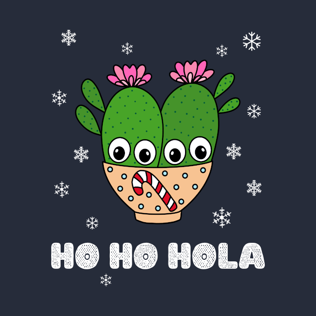 Ho Ho Hola - Cacti Couple In Christmas Candy Cane Bowl by DreamCactus