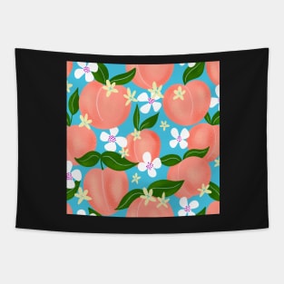 Peach florals Tapestry