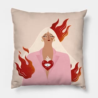 Flame girl 🔥 Pillow