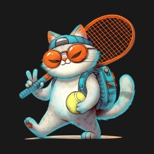 Cat and tennis T-Shirt