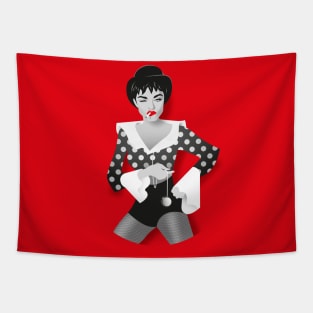 Polka dot girl Tapestry