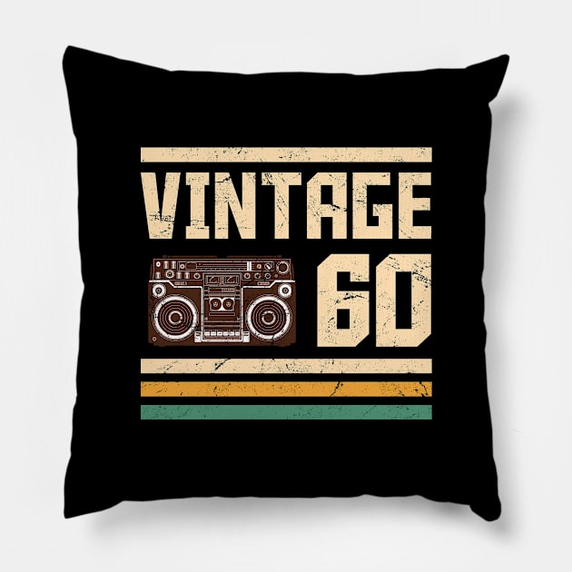 Vintage 1960  62 years old Pillow by hoopoe