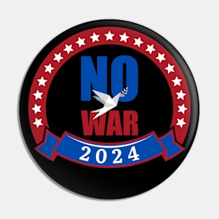 Election Vote for No War Pin