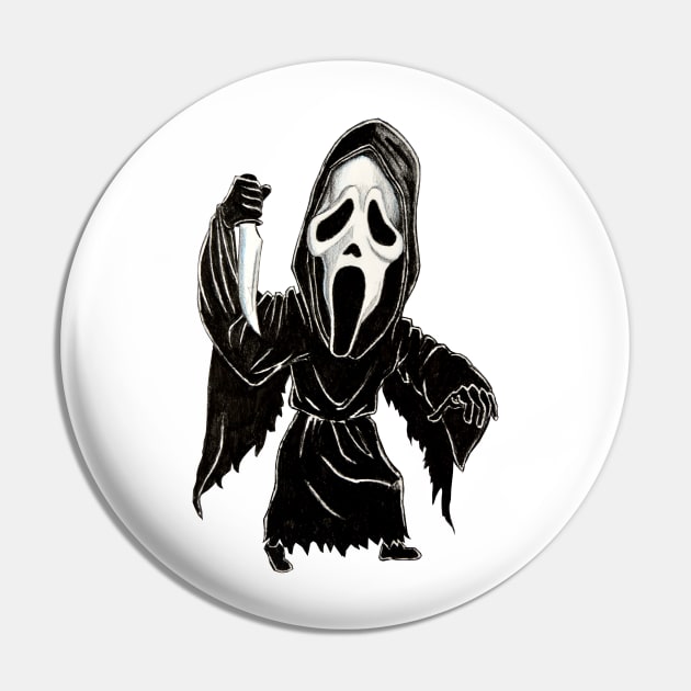 Scream Caricature Pin by tabslabred