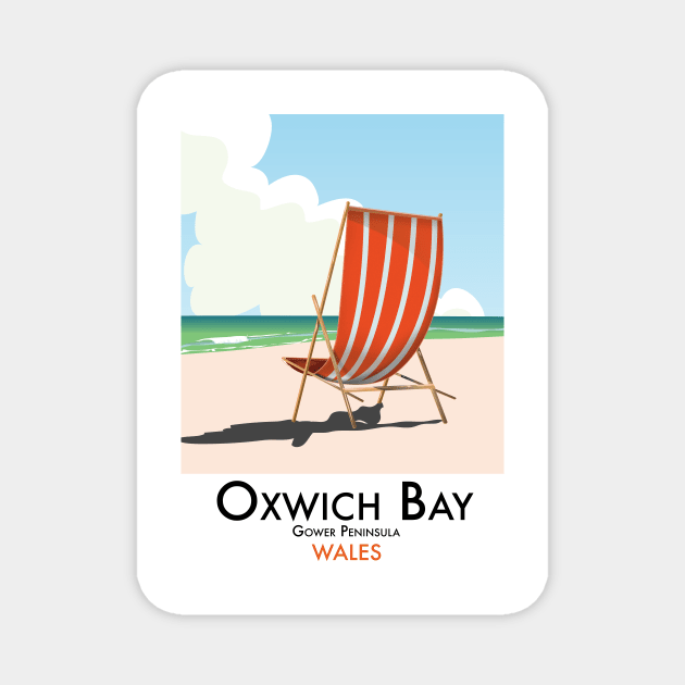 Oxwich Bay Gower Peninsula Wales Magnet by nickemporium1