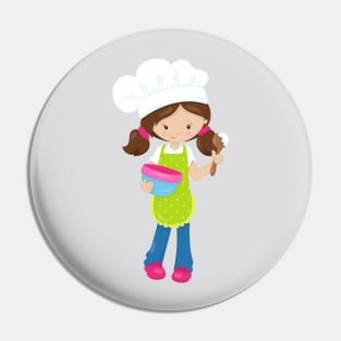 Baking, Baker, Bakery, Cute Girl, Brown Hair Pin