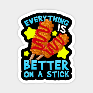 Korean Corn Dog Everything is Better on a Stick Magnet