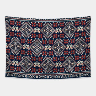 Ethnic Slavic pixel carpet texture #6 Tapestry