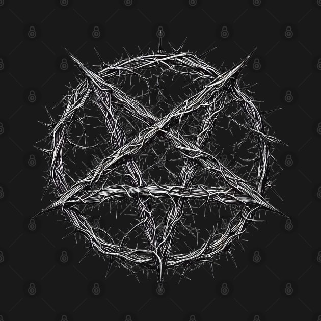 Thorny Inverted Pentagram by MetalByte