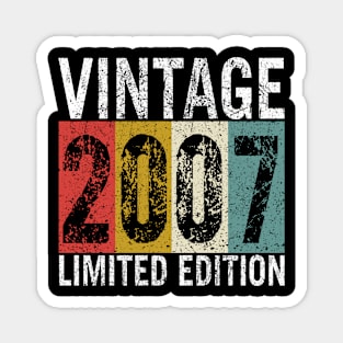 16 Years Old Vintage 2007 Limited Edition 16th Birthday gift Magnet