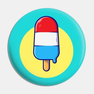 Popsicle Cartoon Vector Icon Illustration Pin