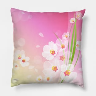 Dreamy Cherry Blossoms Pillow