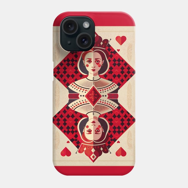 Queen of Hearts Card Phone Case by PunTime