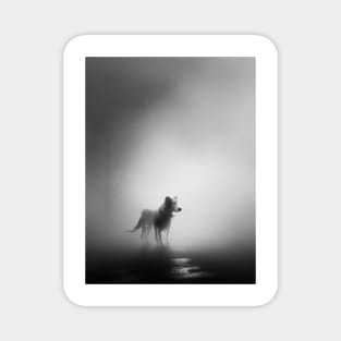 Dog in the fog Magnet