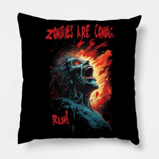 Zombies are coming. Run! Pillow