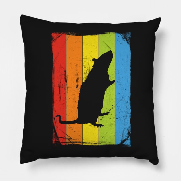 Rainbow Rat Pillow by fizzyllama