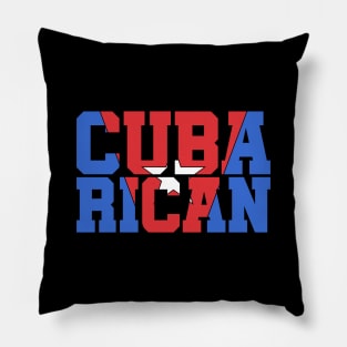 Cuba Rican Puerto Rican Cuban Heritage Flag Pillow