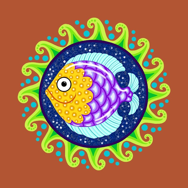 Little Fish Mandala by SoozieWray