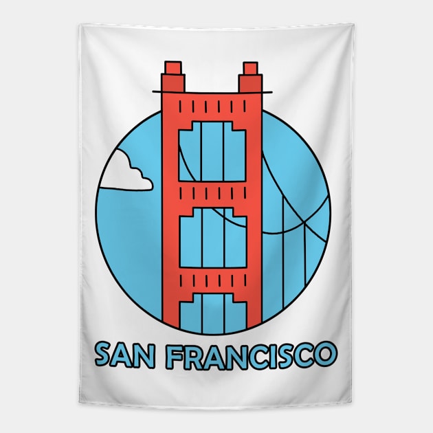 Golden Gate Bridge Tapestry by valentinahramov