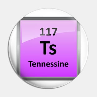 Tennessine or Element 117 Periodic Table Symbol Pin