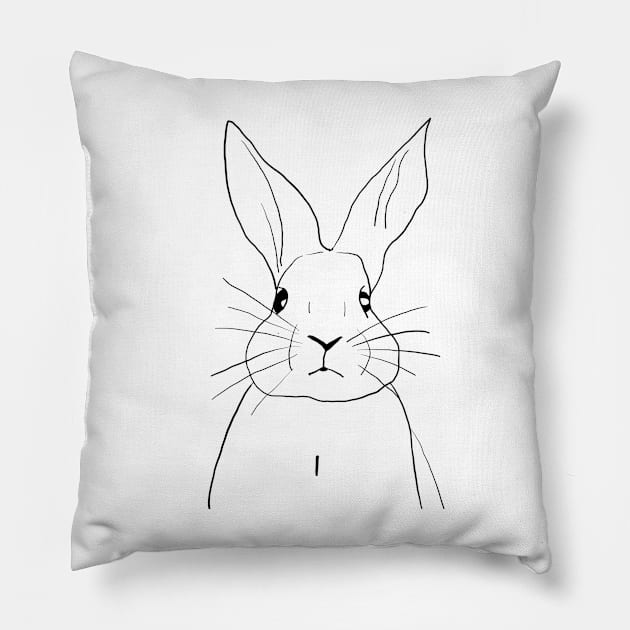 White Rabbit Pillow by Noamdelf06