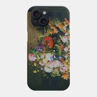 Still Life: Flowers and Fruit by Severin Roesen Phone Case