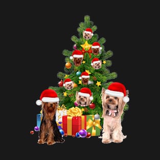 Yorkie dog Christmas Tree T-Shirt T-Shirt