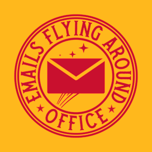 Funny Office - Emails Flying Around, Office T-Shirt