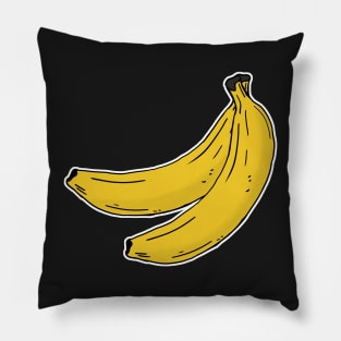 Banana hand drawn fruits summer Pillow