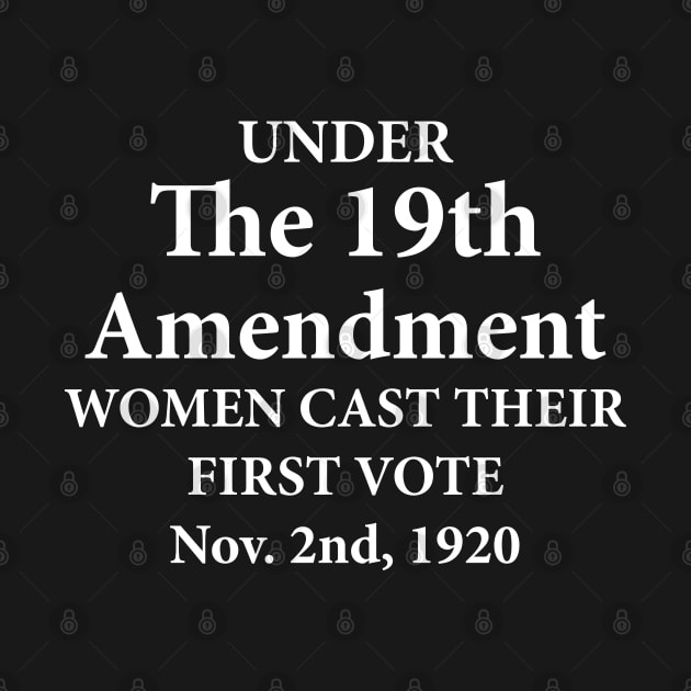 The 19th Amendment - Women Cast Their First Vote - November 2nd, 1920 by Great North American Emporium