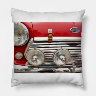 Mini Cooper S, Restored vintage british rally car Pillow