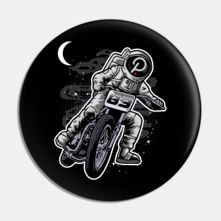 Astronaut Motorbike Polkadot DOT To The Moon Crypto Token Cryptocurrency Wallet Birthday Gift For Men Women Kids Pin