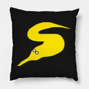 Yellow Squirmles Inspired Worm On A String Pillow