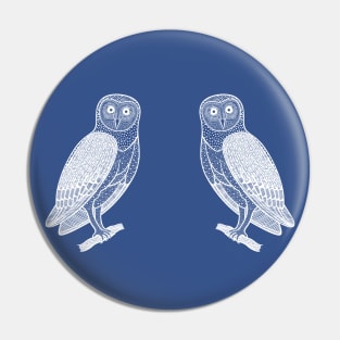 Barn Owls in Love - animal lovers design Pin