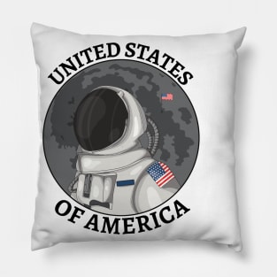 astronaute usa flag Pillow