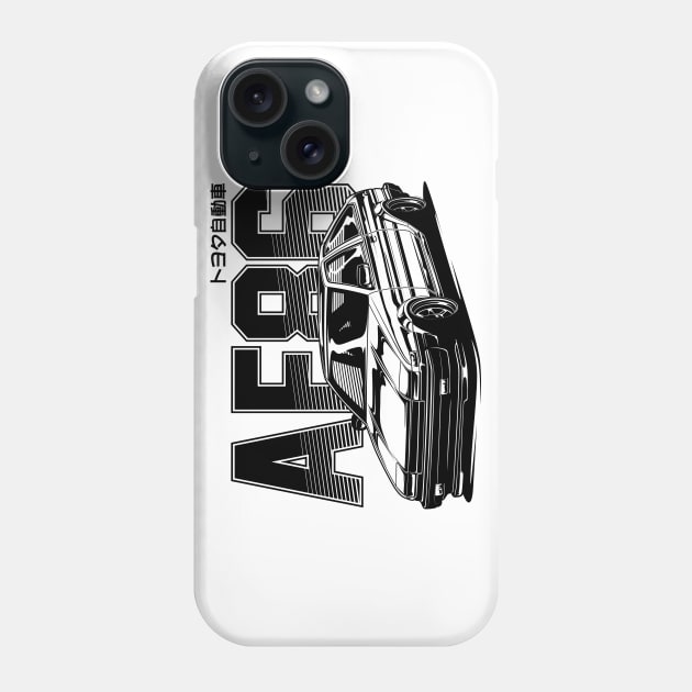 AE86 Trueno (Black Print) Phone Case by idrdesign