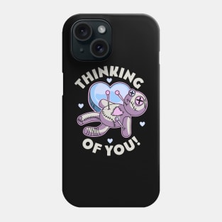 Thinking of You Voodoo Doll Heart Valentines Day Pastel Goth Phone Case