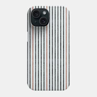 Speckled Stripes - Vertical - Light Blue, Black, Auburn Phone Case