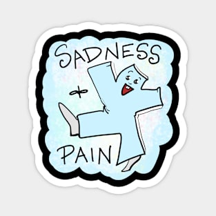 Sadness and Pain Happy Blue Boy Magnet