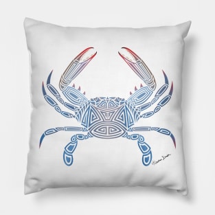 Tribal Blue Crab Pillow