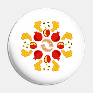 Rosh Hashanah Roundel Pin