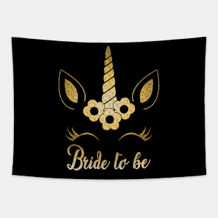 Bride to Be Unicorn Tapestry