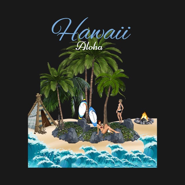 Aloha Hawaii Surf by MckinleyArt