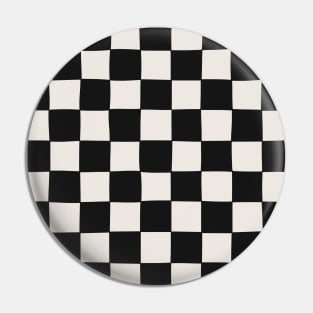 Check Pattern Black & Off White Pin